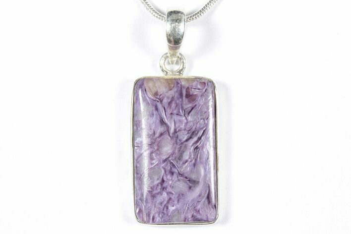Siberian Charoite Pendant (Necklace) - Sterling Silver #353992